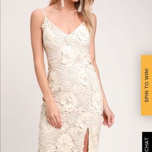 Lulus cream colored lace dress